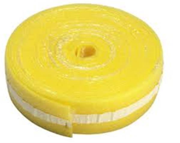 Randisolatie 150mm x 8mm met kleefstrip geel (5/23)