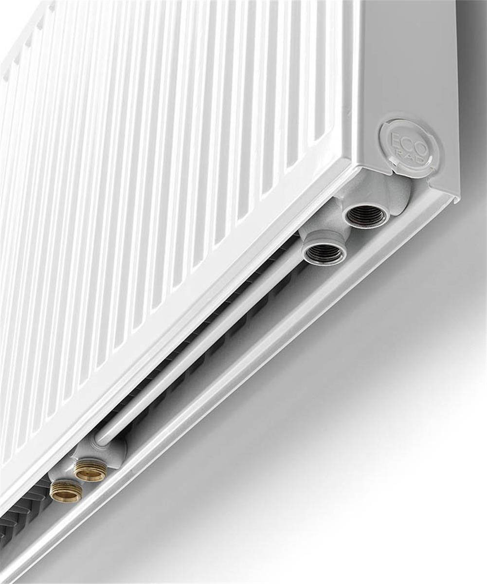 Henrad Premium ECO 11 HxL=700x1400 (5/25) 1564W EN442 75/65/20 wit RAL9016 , aansluiting: rechts / midden
