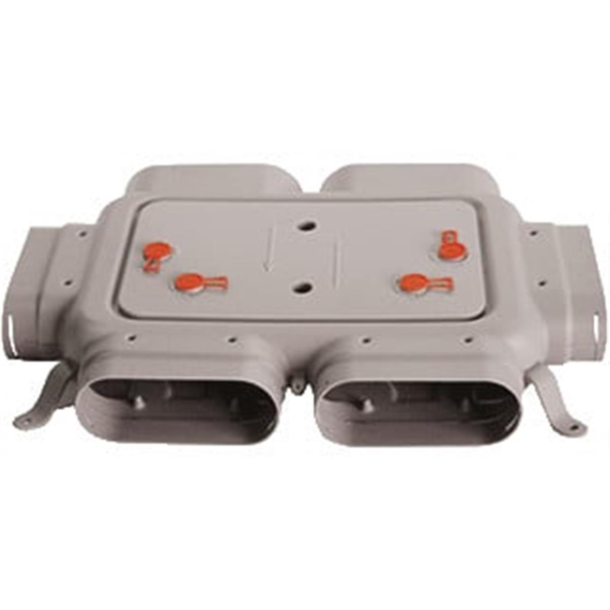 Zehnder ComfoFlat Verdeelkast flat51 (9/25) 4 aansluitingen inc 4 o-ringen en 4 klembeugels